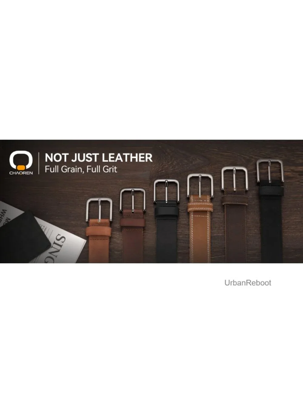 Genuine Leather Belt for Jeans - 35mm Classic Buckle Men's Casual Office